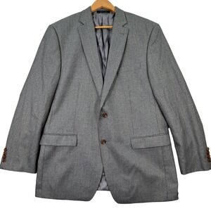 NEW Ralph Lauren Mens 44L Classic Fit Gray Windowpane Sport Coat 2-Button Blazer